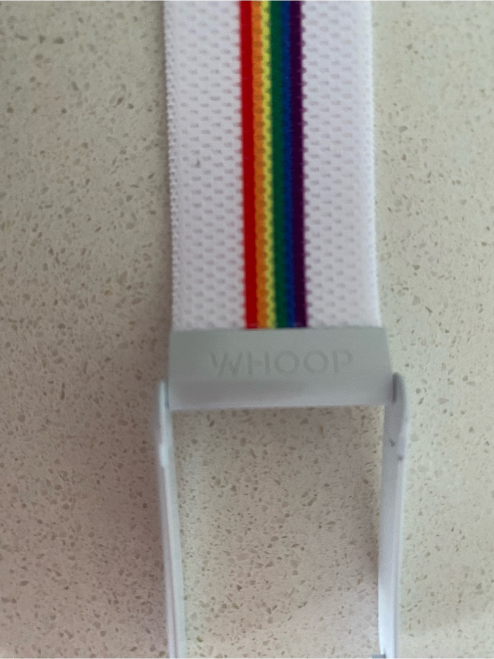 Whoop White Rainbow Strap -knit band for Whoop 4.0, never worn!